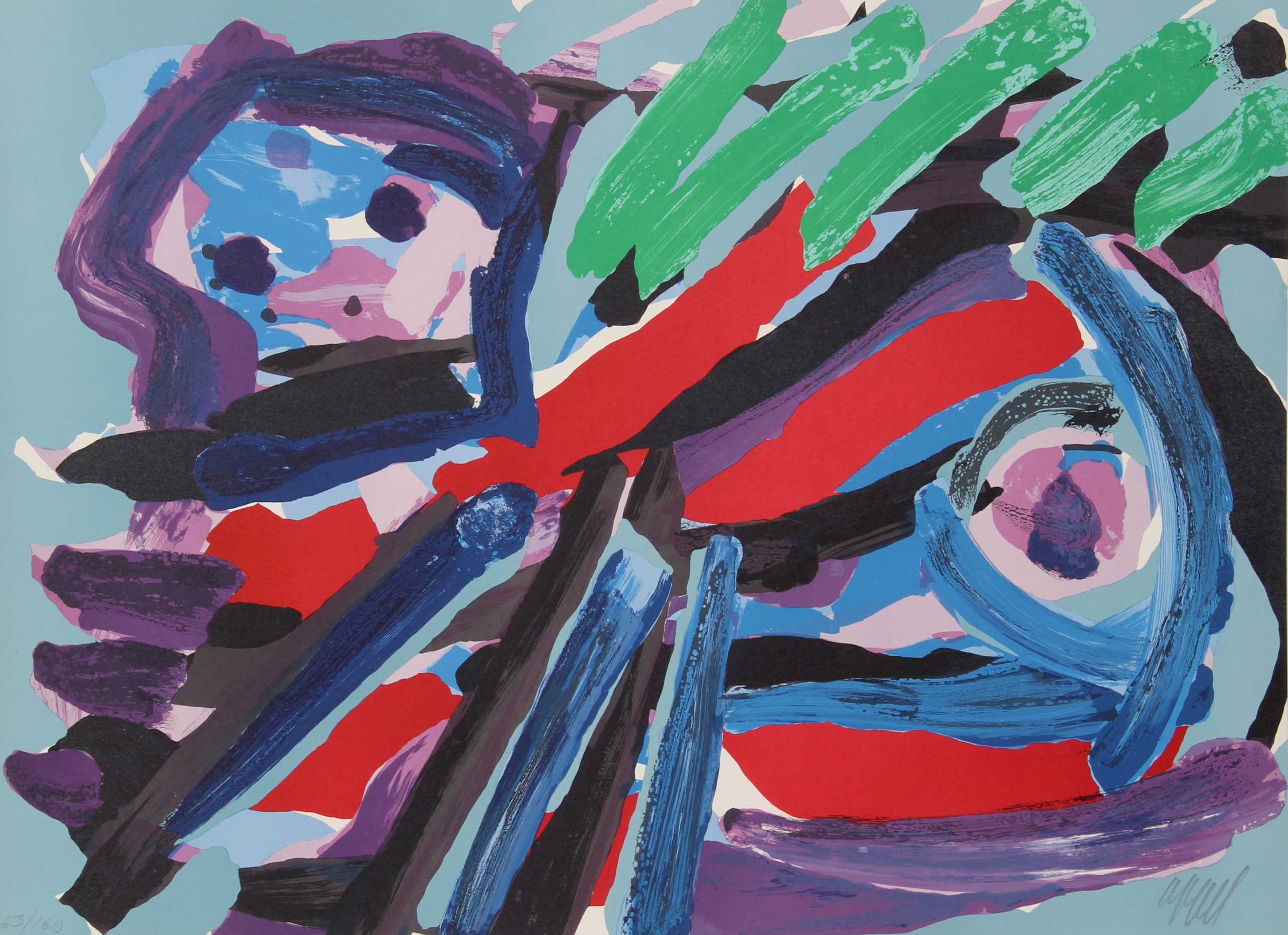 Walking with my Bird by Karel Appel