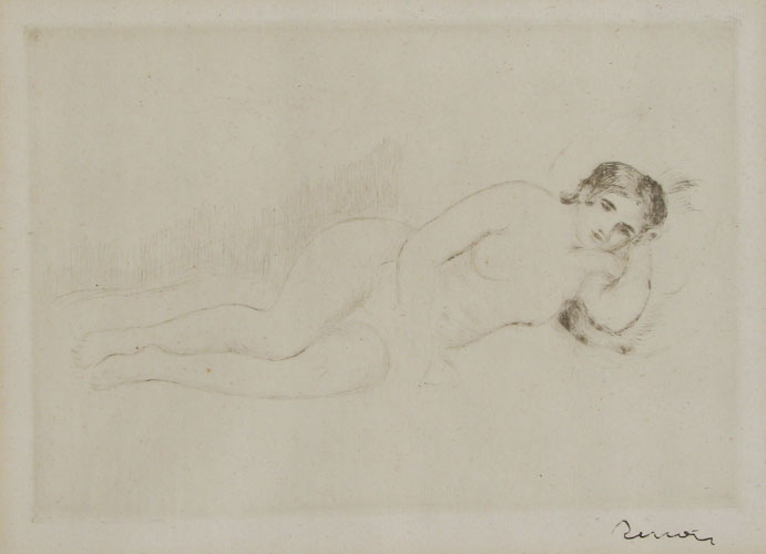 Impressionism Art: Femme Nue Couchée (tournée à Droite) 1re Planche by Pierre Auguste Renoir