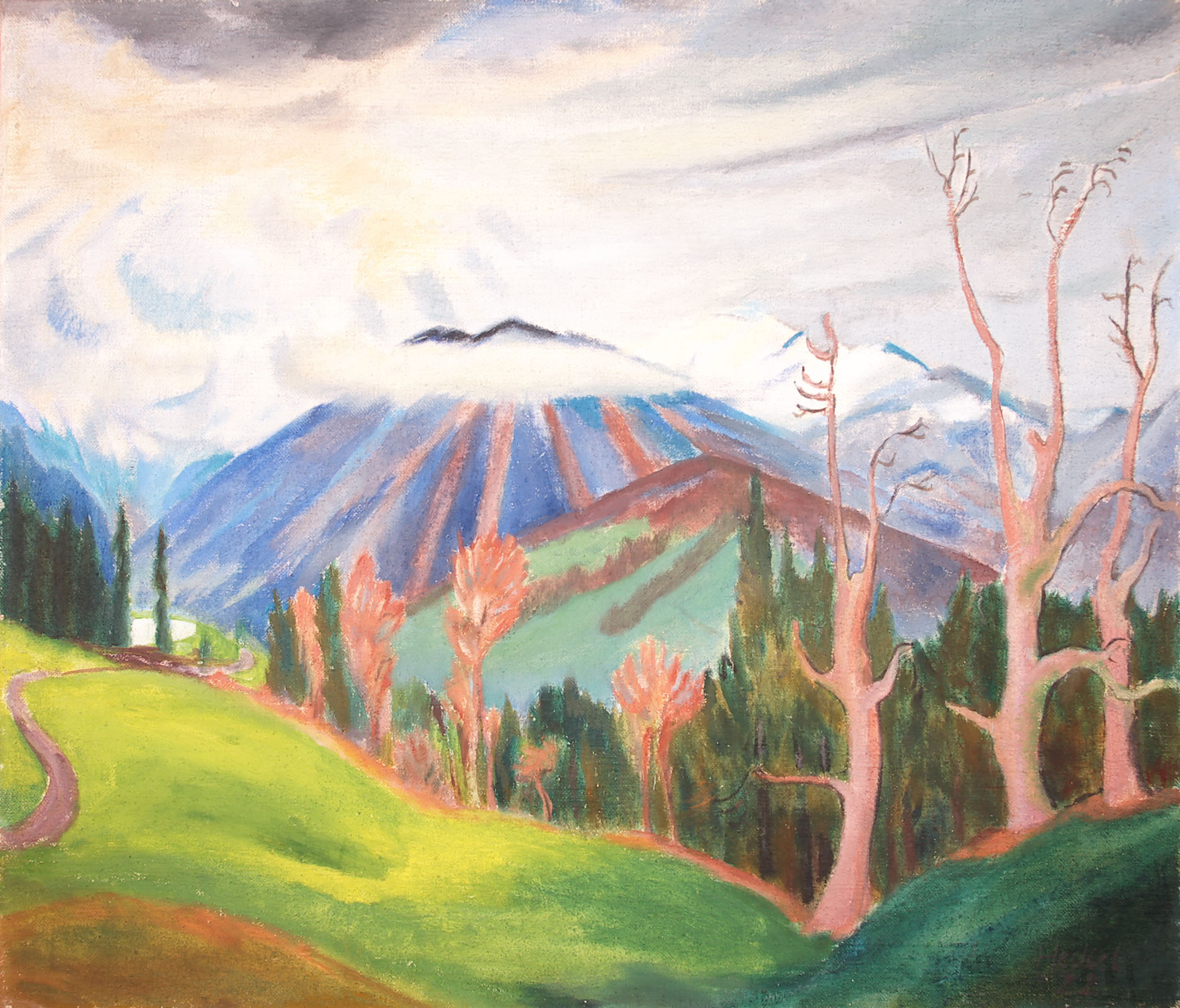 Gebirgslandschaft (Mountain Landscape) by Erich Heckel