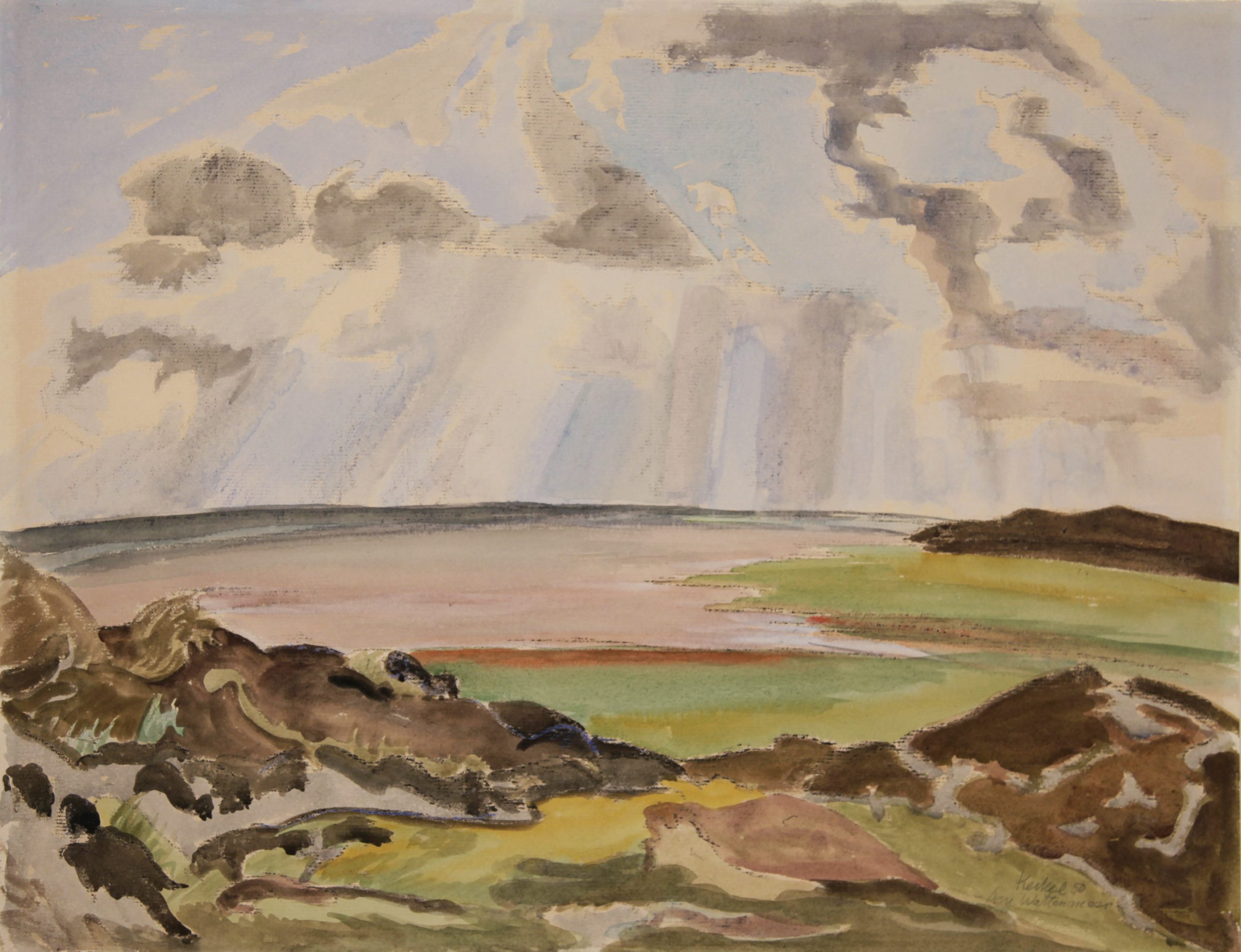 Am Wattenmeer (On the Mudflats) by Erich Heckel