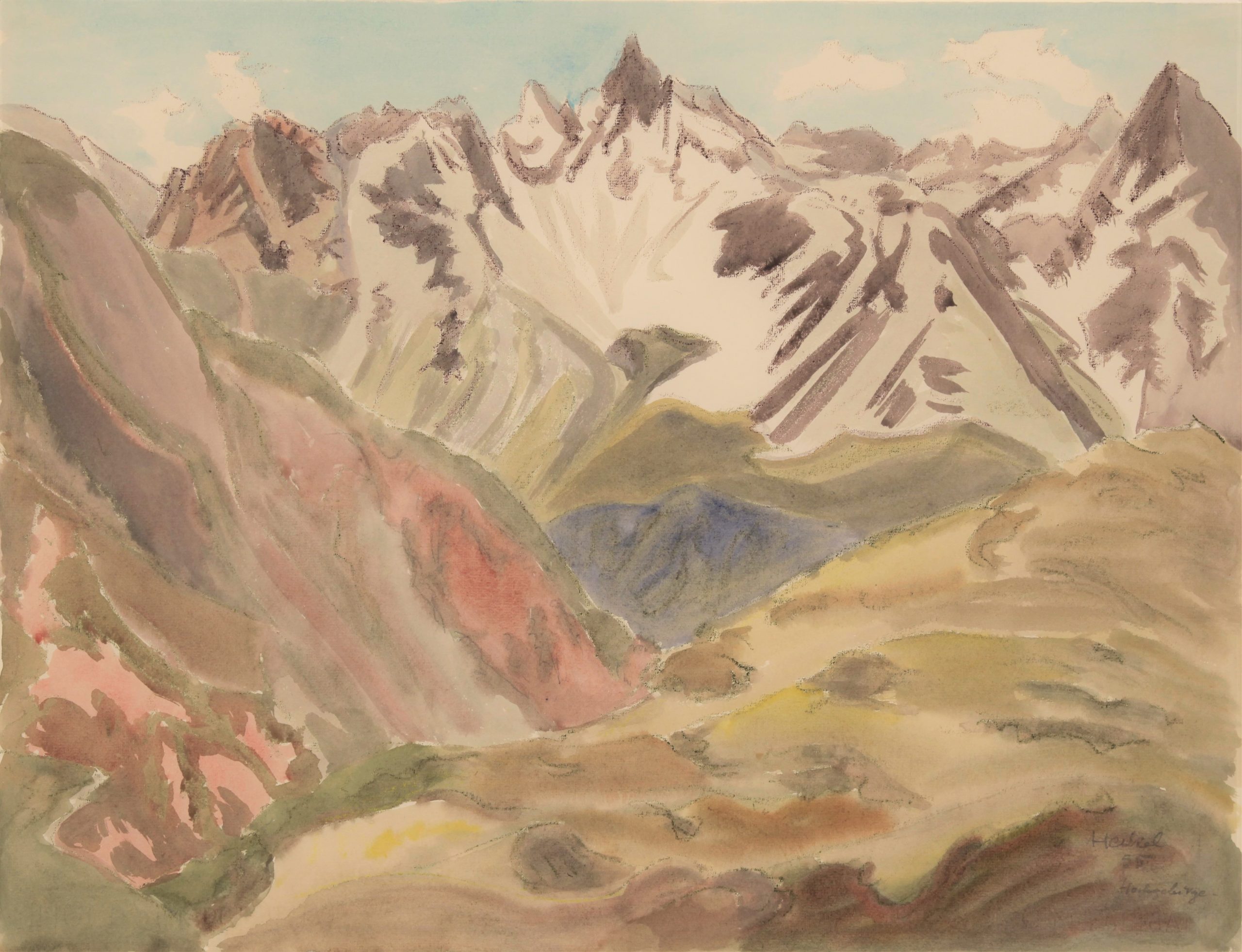 Hochgebirge (Engadin) by Erich Heckel