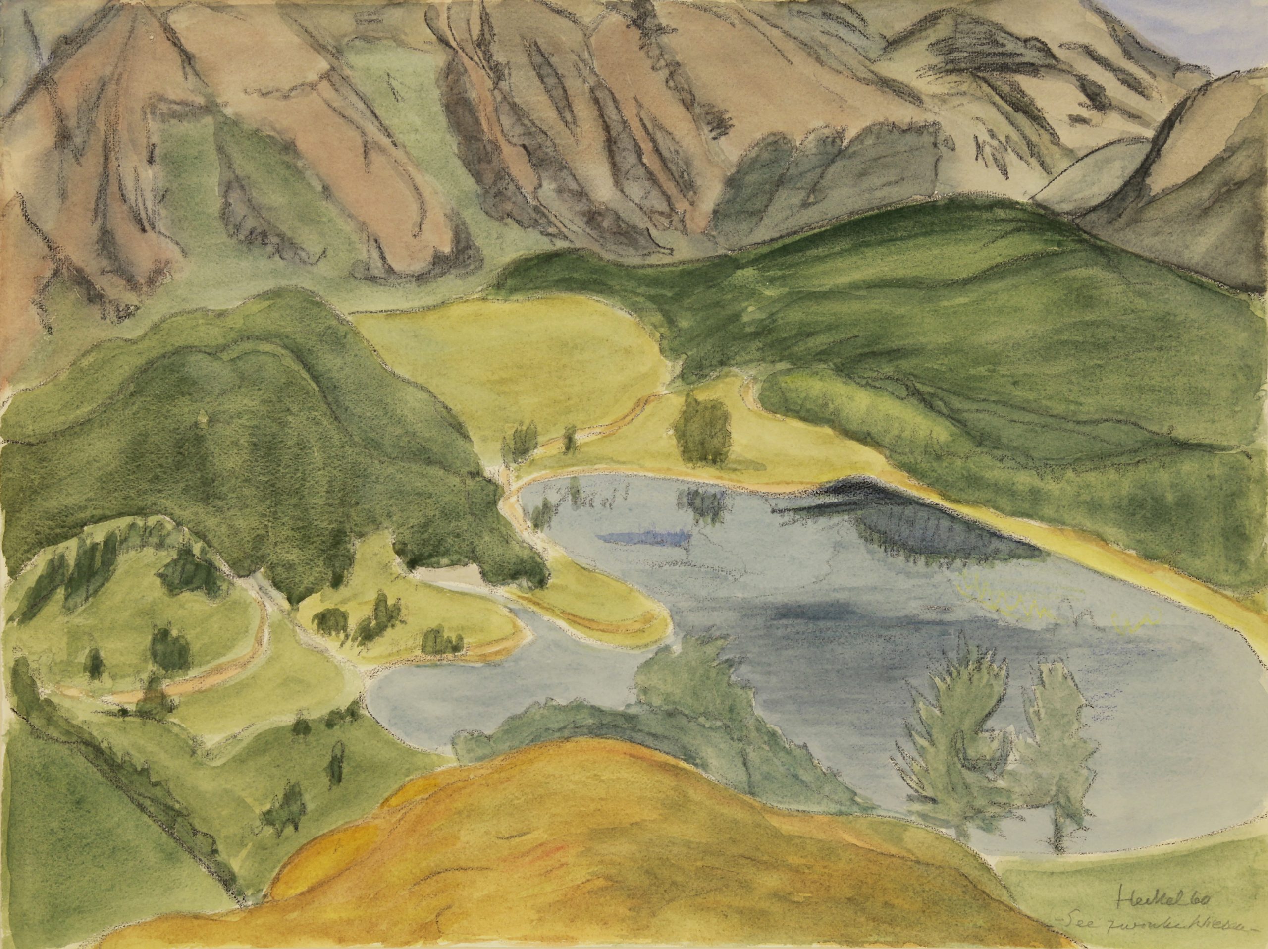 See zwischen Wiesen (Lake between Meadows) by Erich Heckel