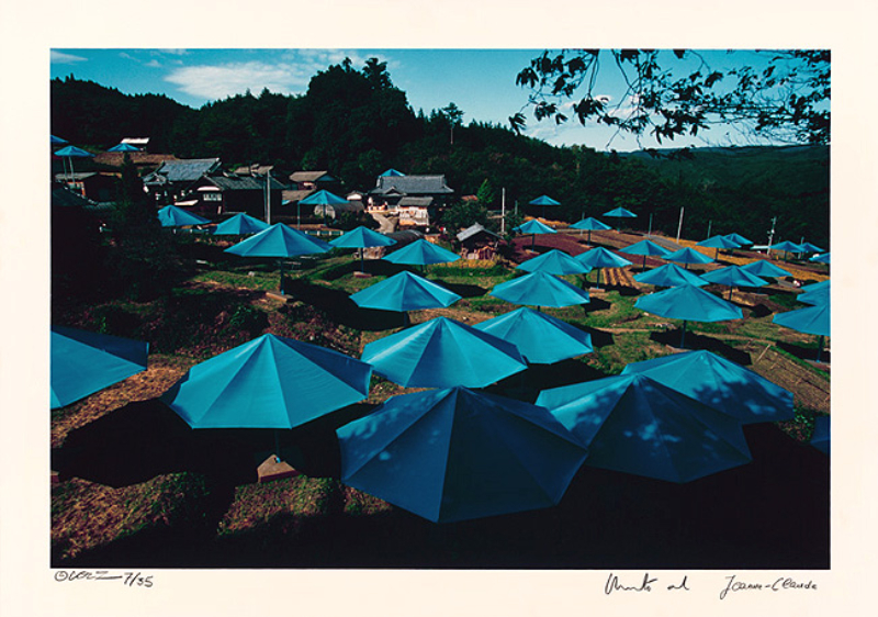 Umbrellas Jinba Blue by Christo