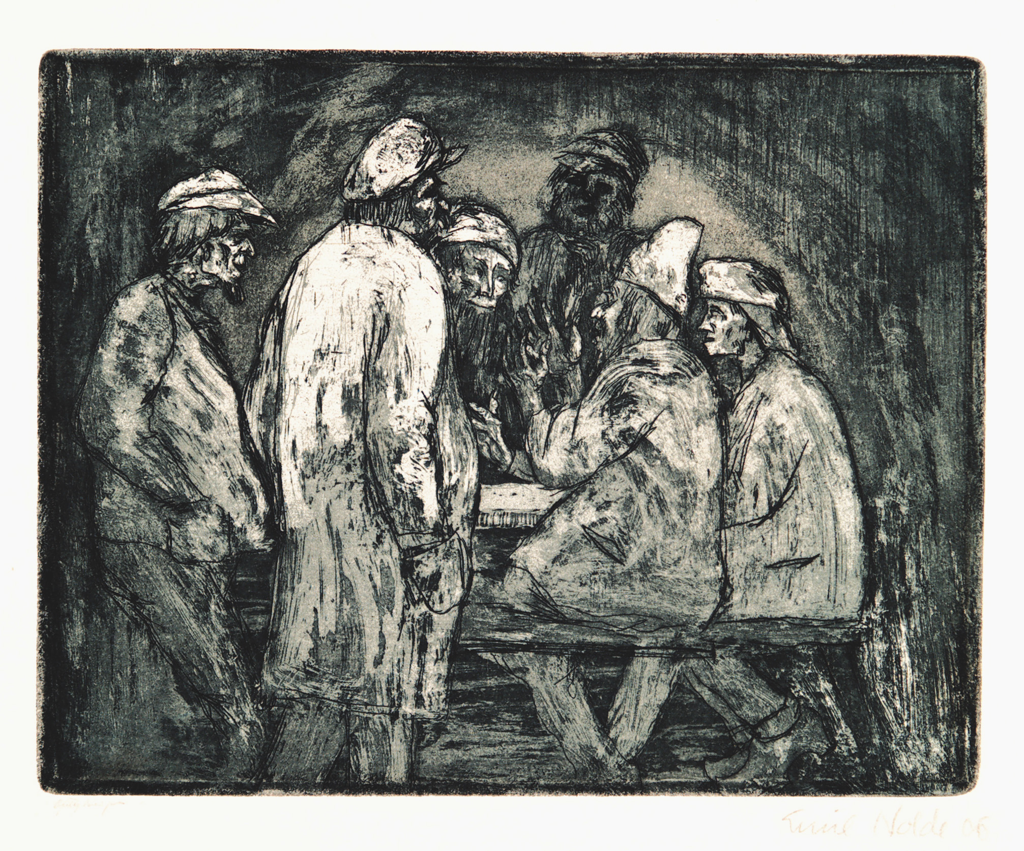 Tischgesellschaft by Emil Nolde