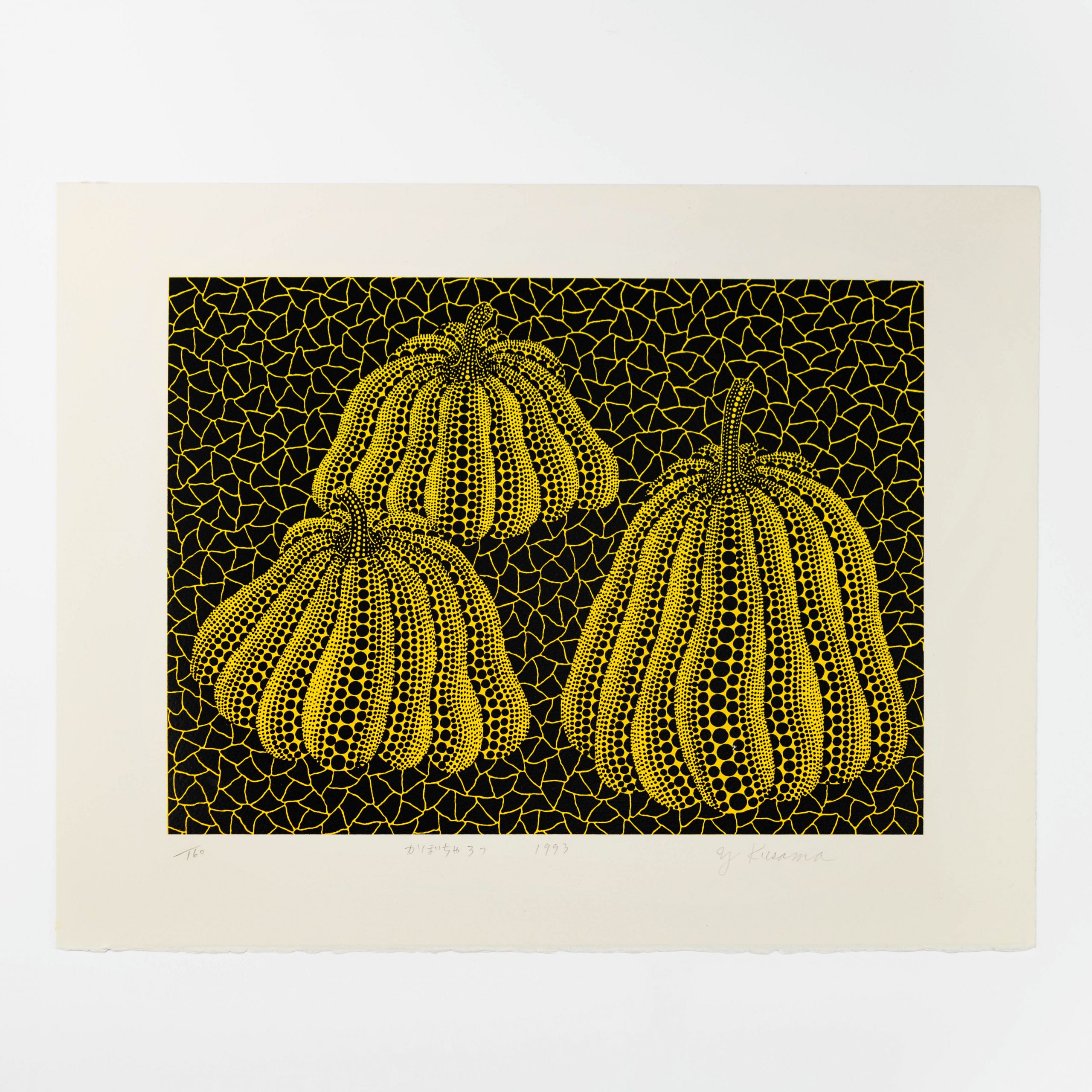 Three Pumpkins by Yayoi Kusama