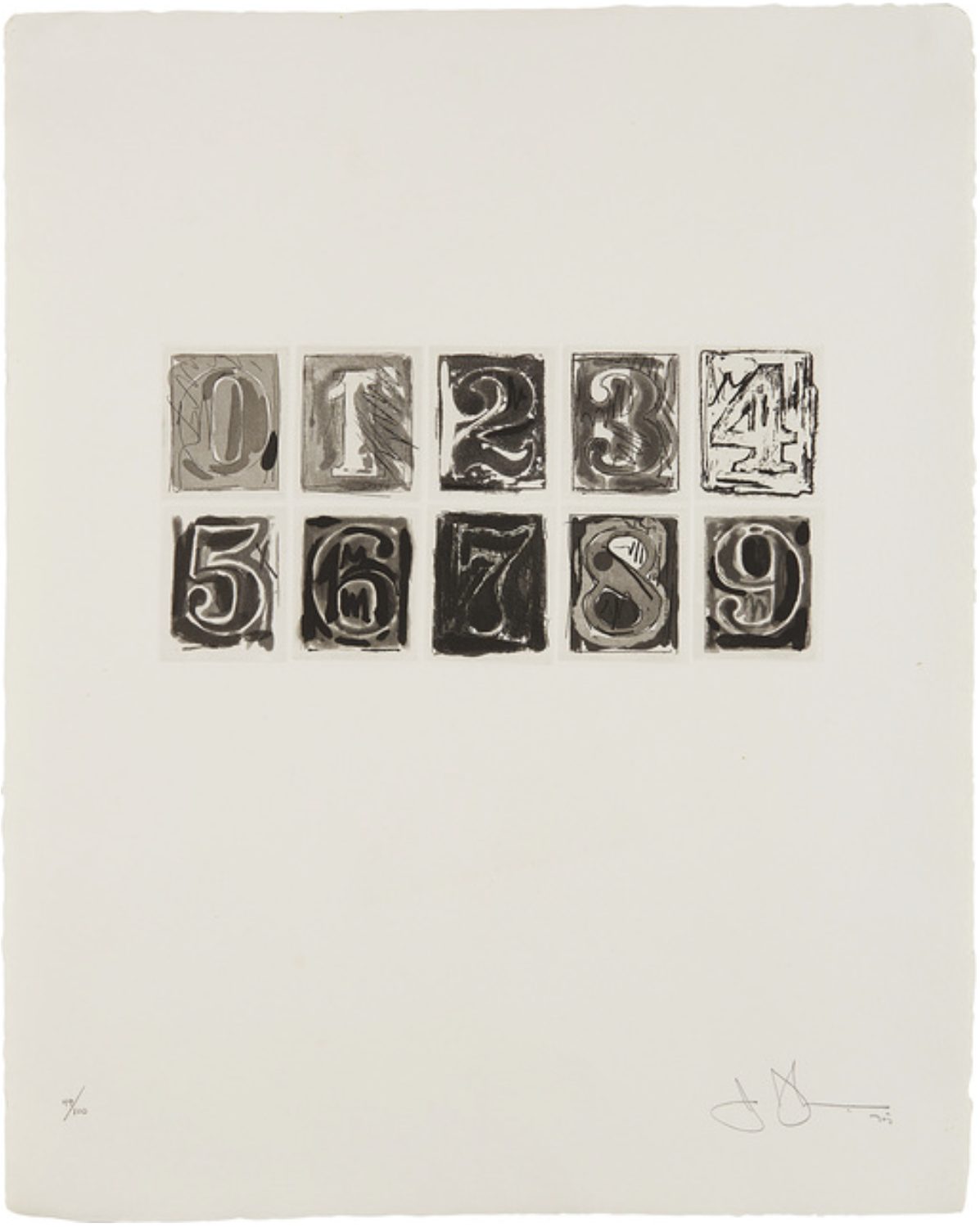 0-9 by Jasper Johns