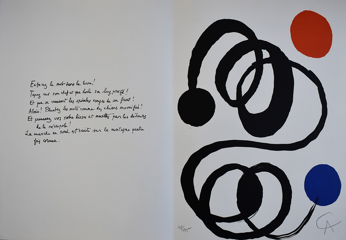 Push the Word… from: Homage to Cassou | Enfoncez le mot…Hommage à Casso by Alexander Calder