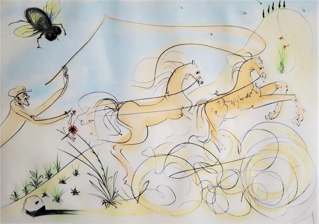 Salvador Dali prints: Le Coche et le Mouche (The coach and the fly) by Salvador Dali