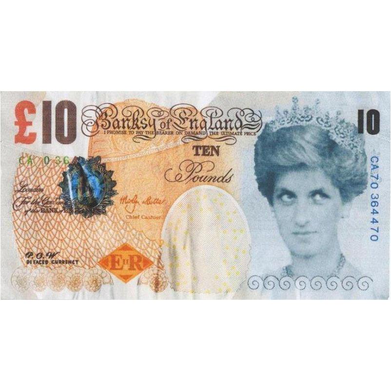 Di-faced Tenner by Banksy