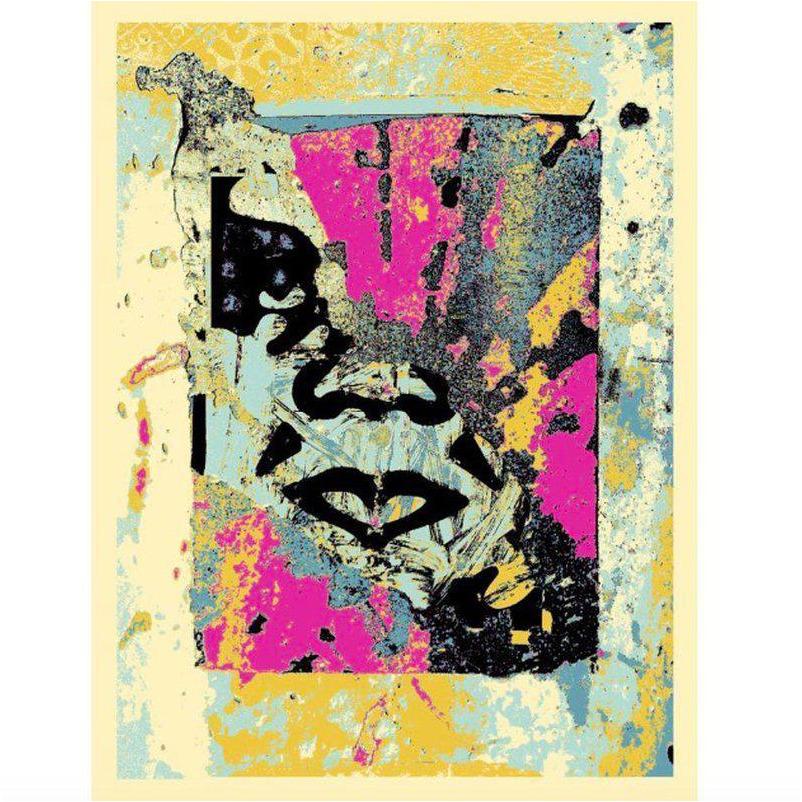 Enhanced Disintegration (Pink) by Shepard Fairey