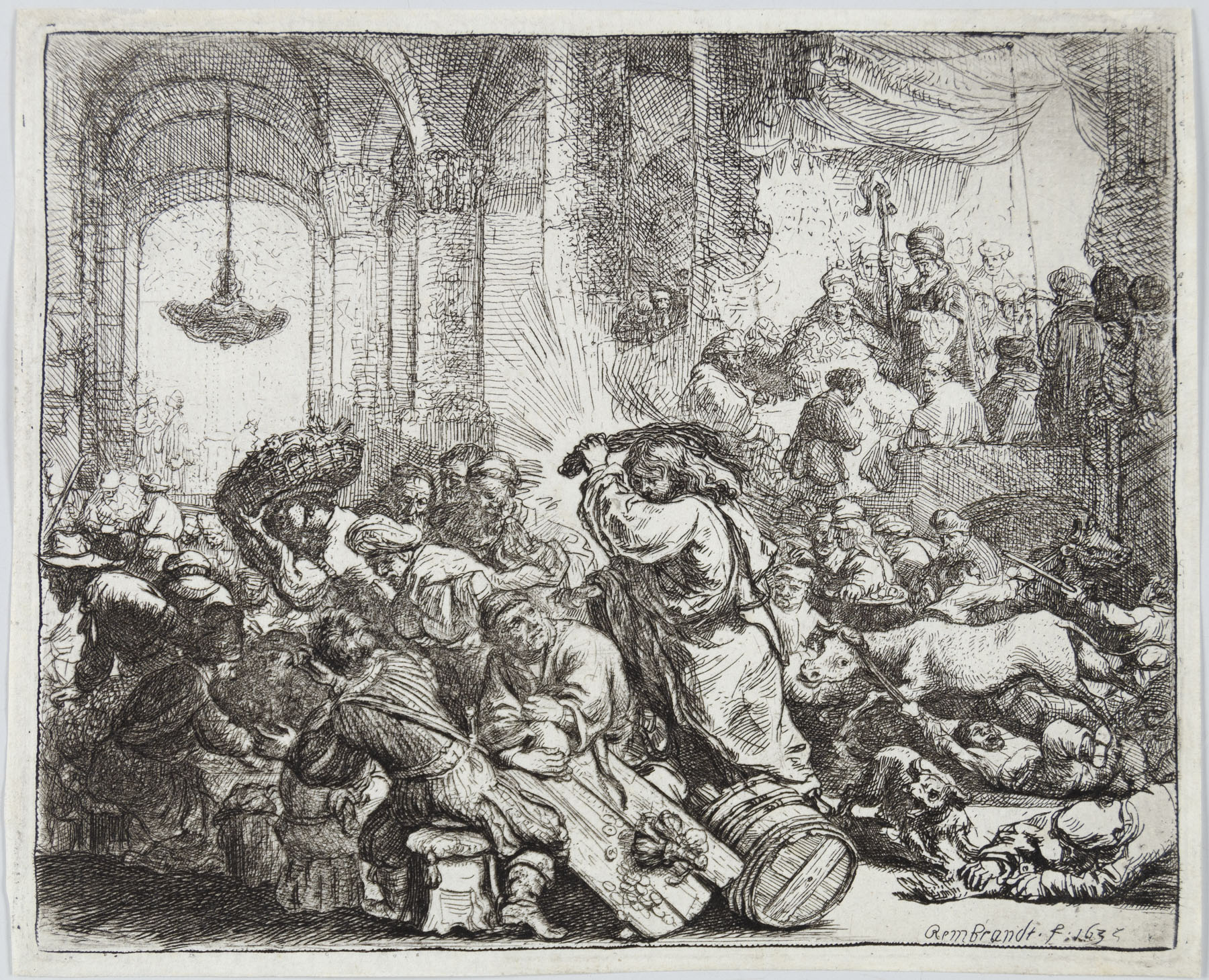 Christ Driving the Money Changers form the Temple by Harmensz van Rijn Rembrandt