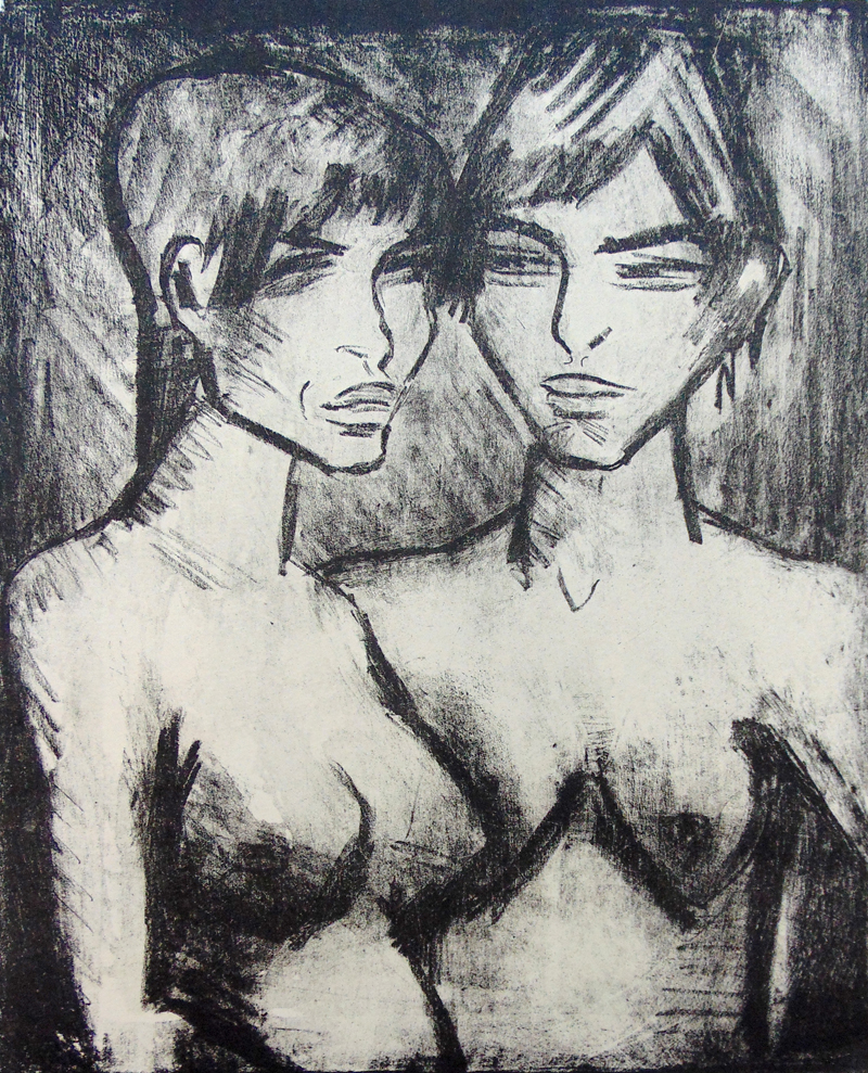 Two Girls – Half Nudes | Zwei Mädchen – Halbakte by Otto Mueller