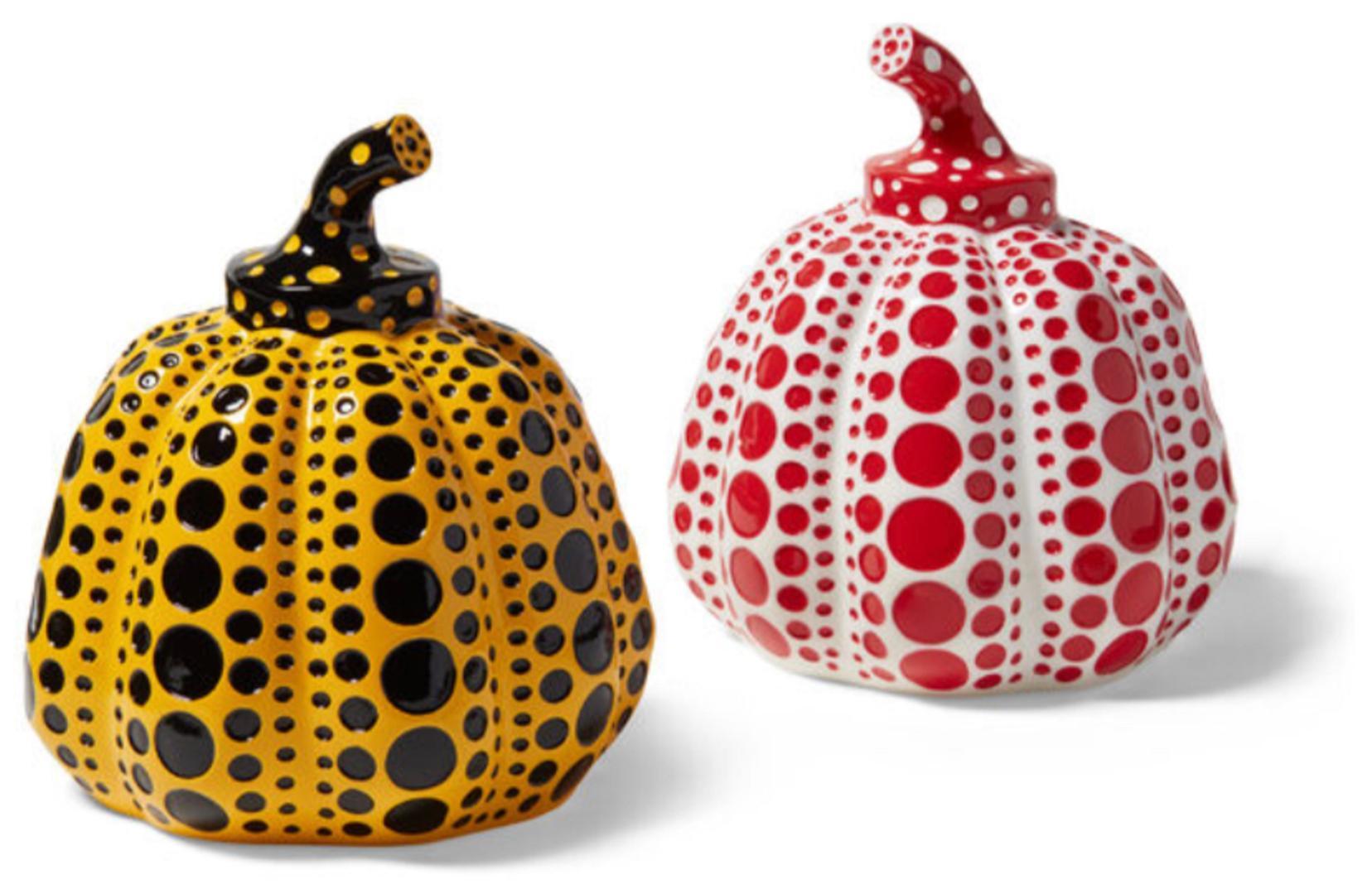 Pumpkin Cast Resin Figure – Red, Yellow by Yayoi Kusama