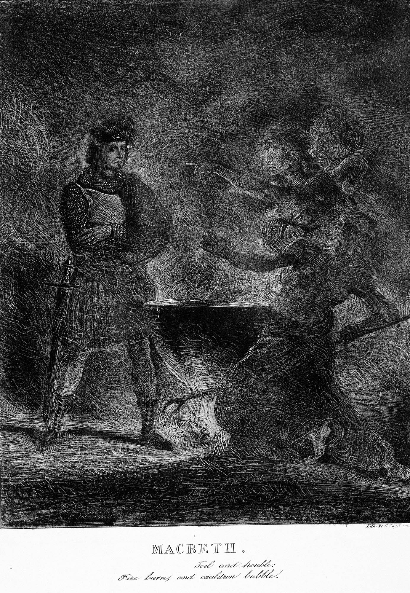 Macbeth consultant les sorcières (Macbeth Consulting the Witches) by Eugène Delacroix