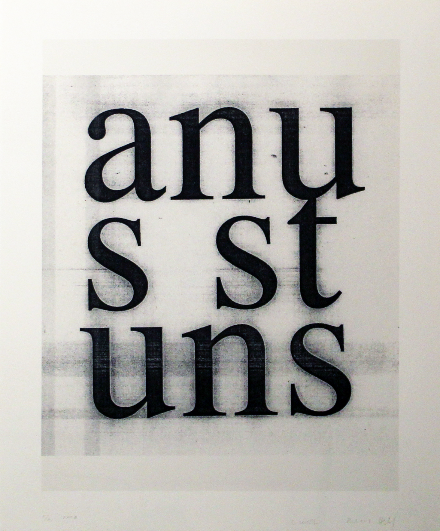 Anus Stuns  (from the Psychopts portfolio) by Christopher Wool & Richard Hell