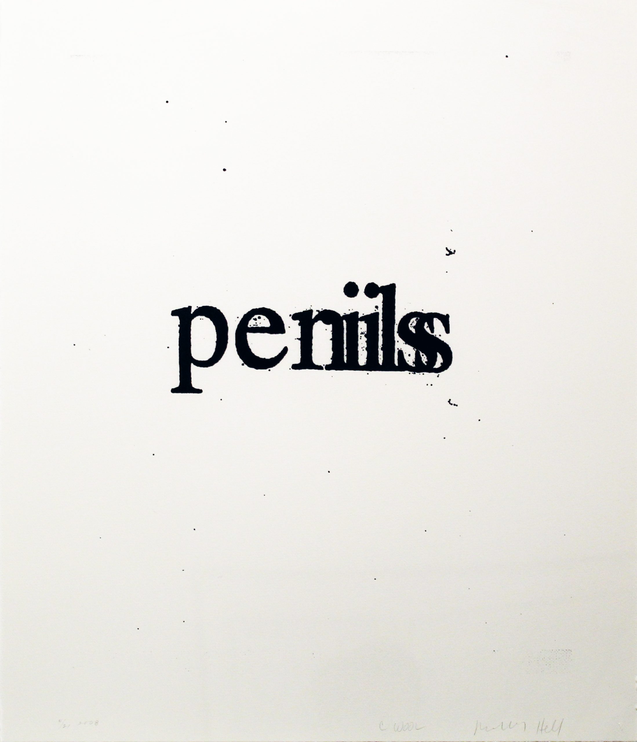 Perils Penis  (from the Psychopts portfolio) by Christopher Wool & Richard Hell