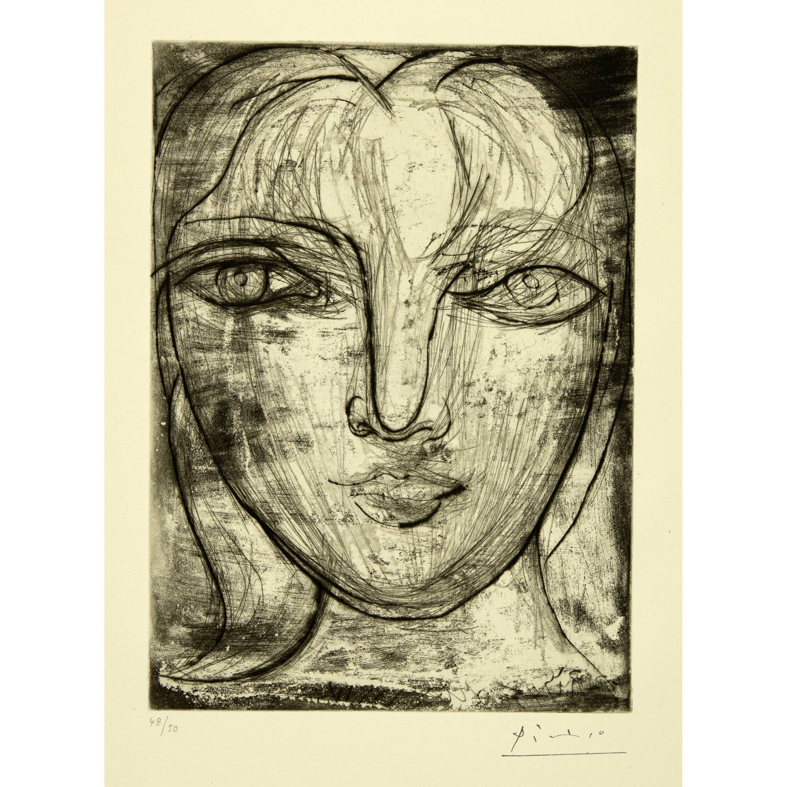 Portrait de Marie-Thérèse de face by Pablo Picasso