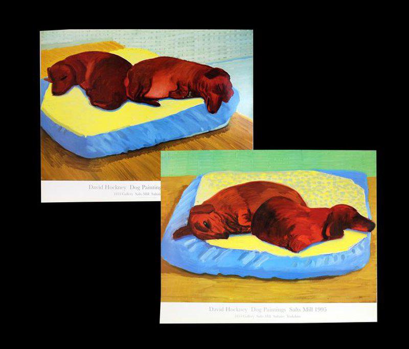 Dog 38 and Dog 43 (set of 2) by David Hockney