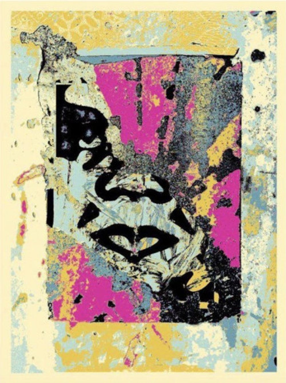 Enhanced Disintegration (Pink) by Shepard Fairey