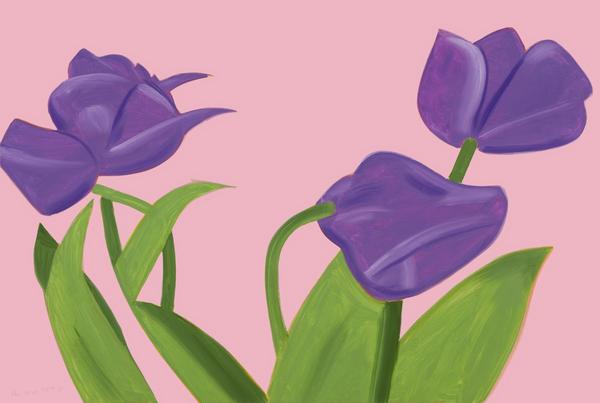 Alex Katz Purple Tulips 1