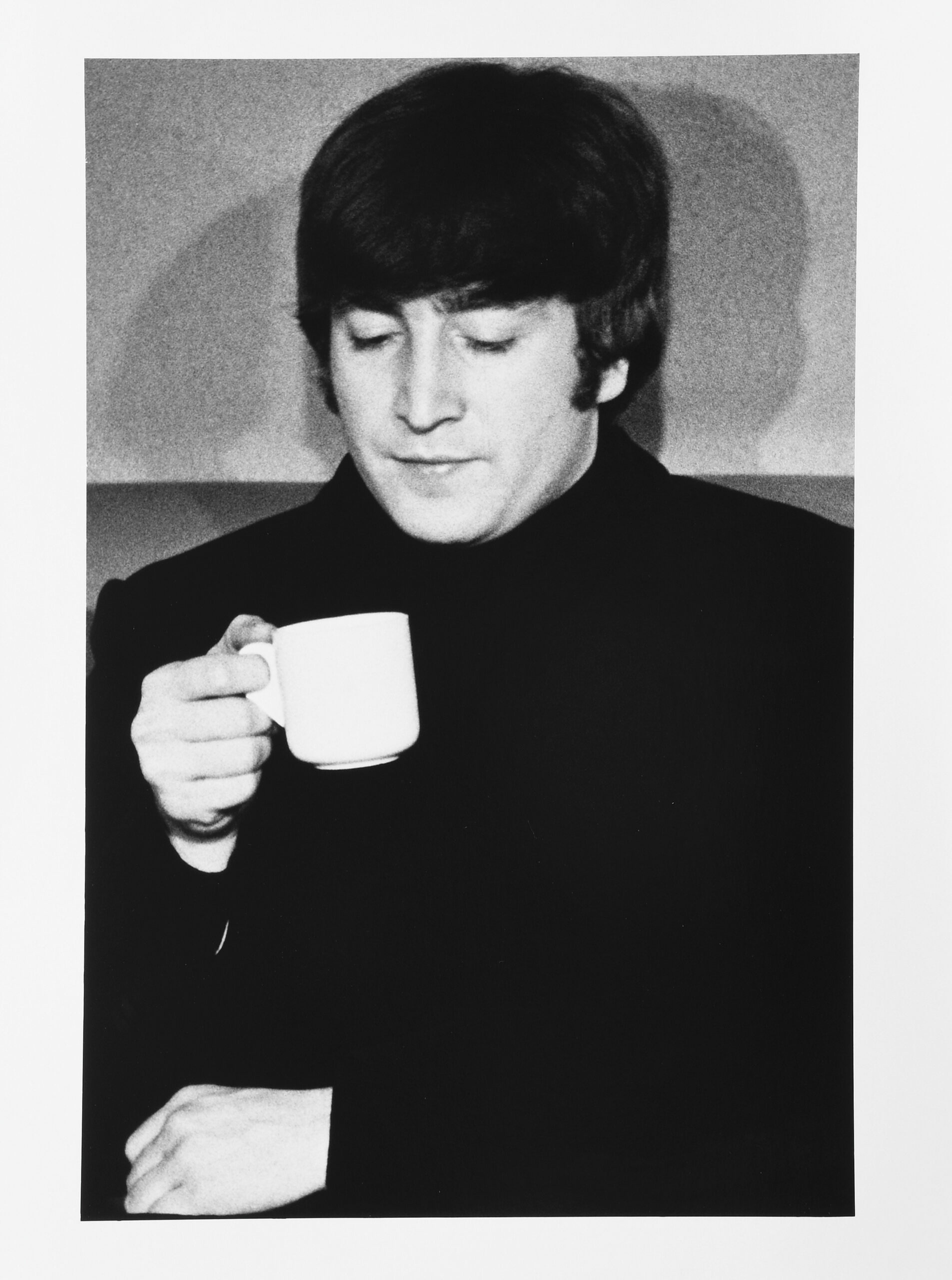 John Lennon drinking tea in the Garrison Room at Les Ambassadeurs Club, Mayfair by Lord Cristopher Thynne