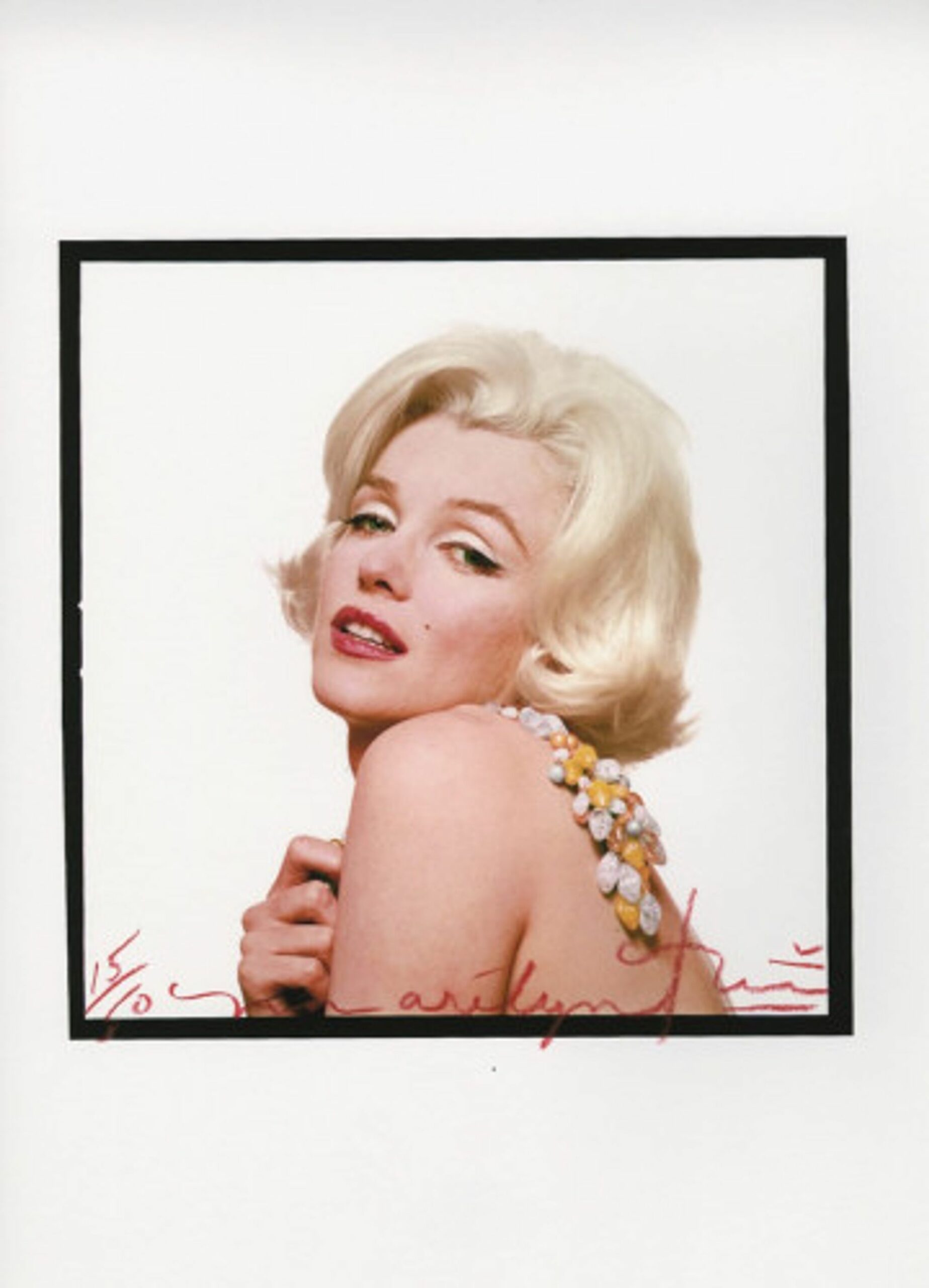 Marilyn jewels down the back by Bert Stern