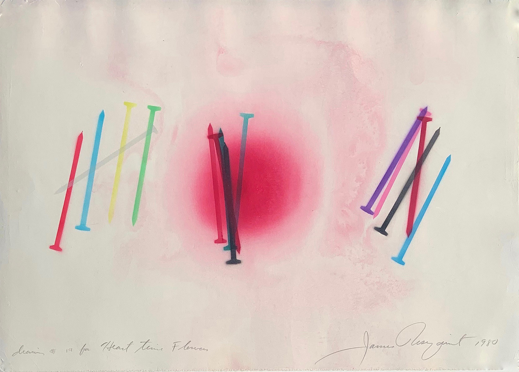 Drawing #14 For Heart Time Flowers by James Rosenquist