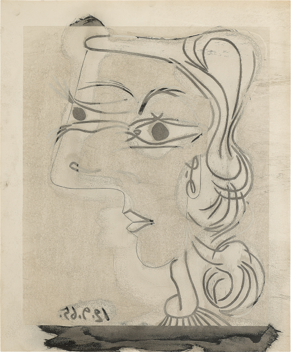 Portrait de femme de profil by Pablo Picasso