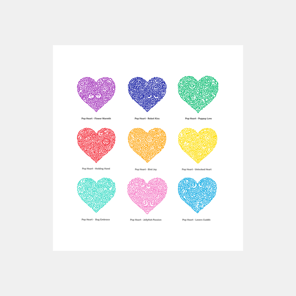 Pop Heart – Collector’s Box (Set of 9 prints) by Mr. Doodle