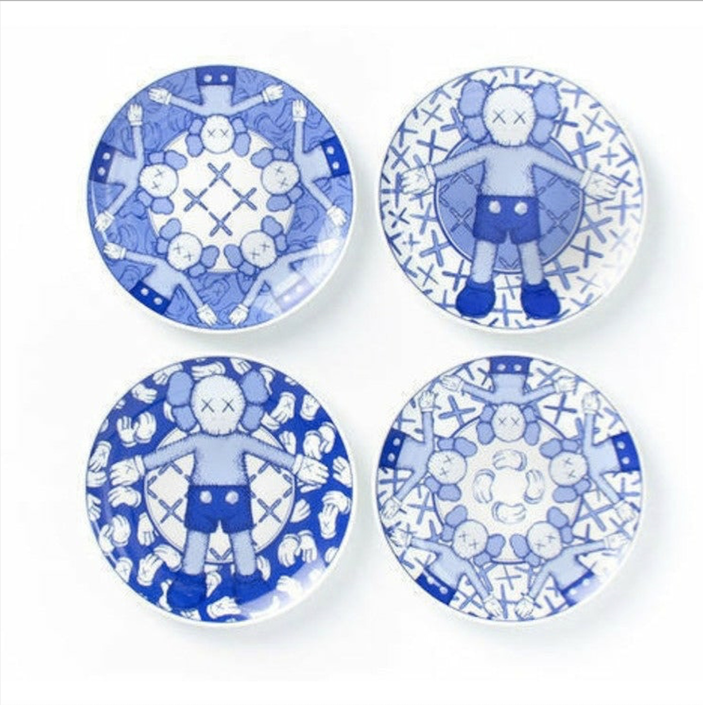 Holiday Plates set, blue by KAWS