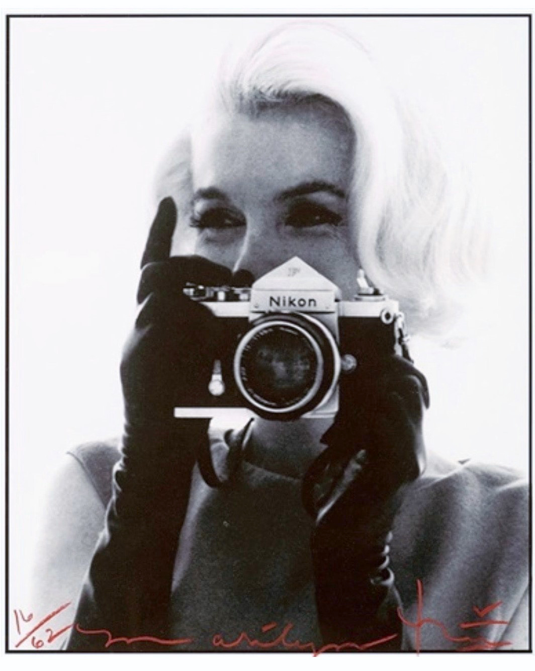 Marilyn with Nikon (Close Up) by Bert Stern