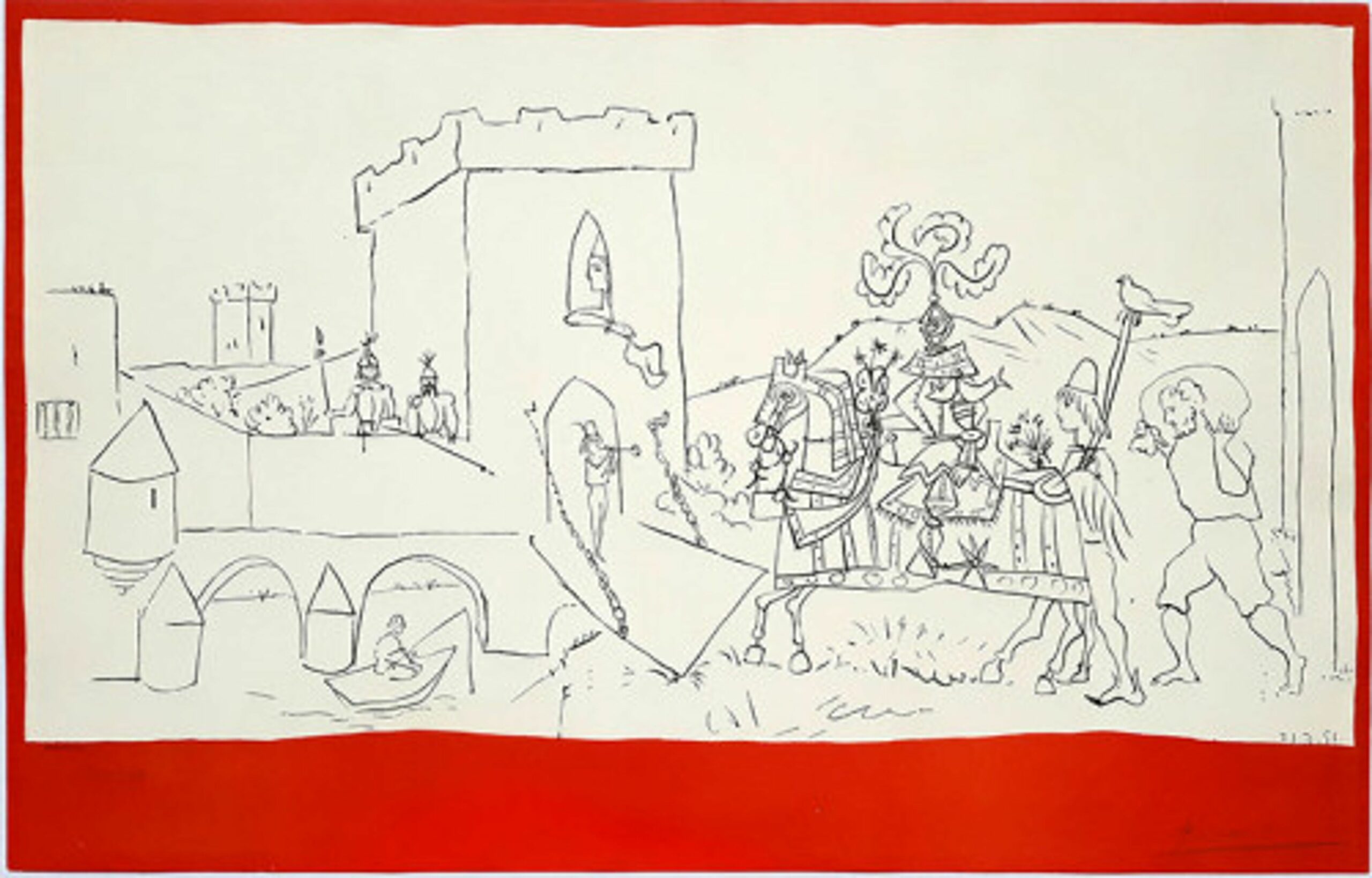 L’Arrivée du Chevalier (The Arrival of the Knight) by Pablo Picasso