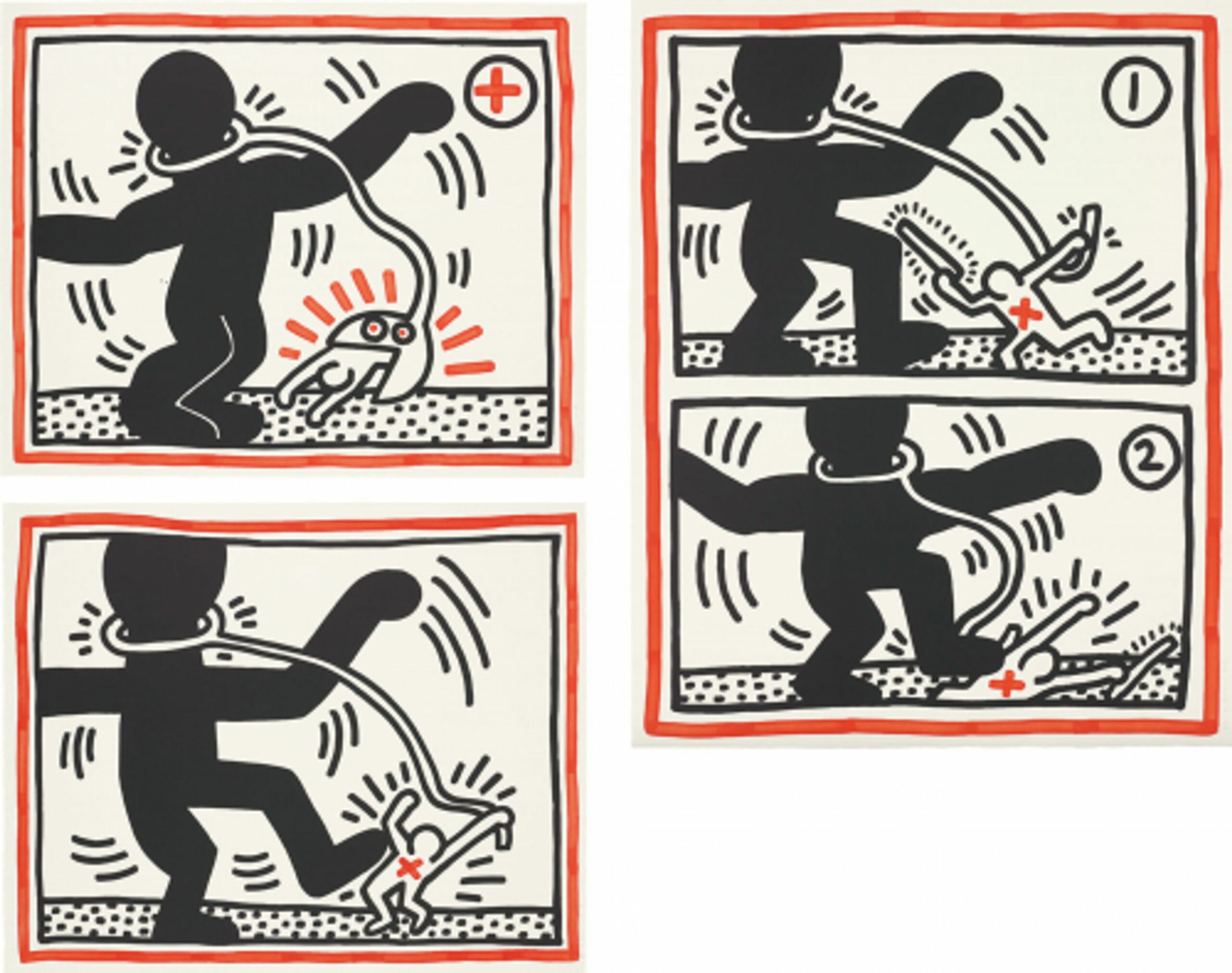 Untitled (Free South Africa) by Keith Haring