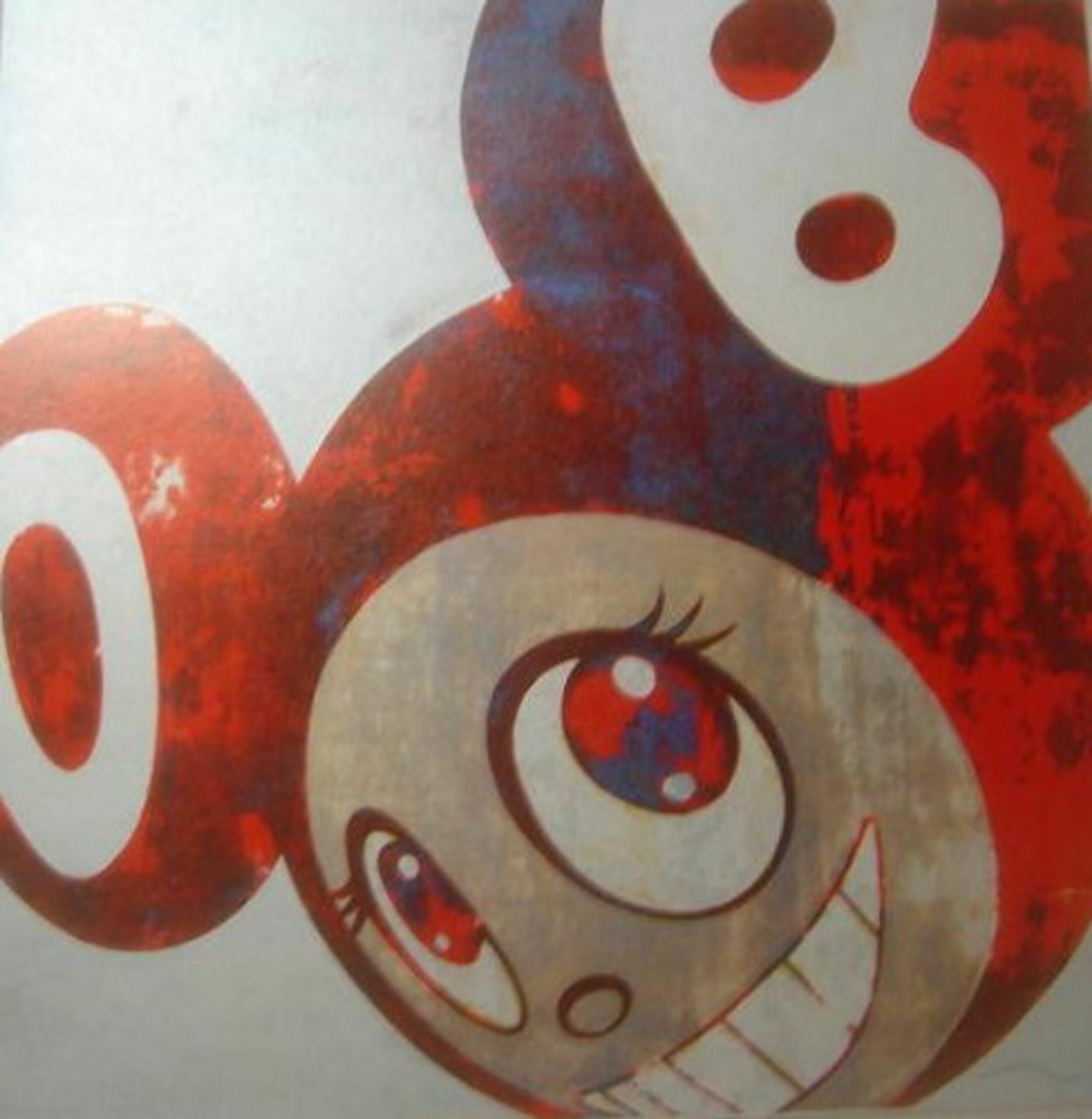 Red dob and then and then… by Takashi Murakami