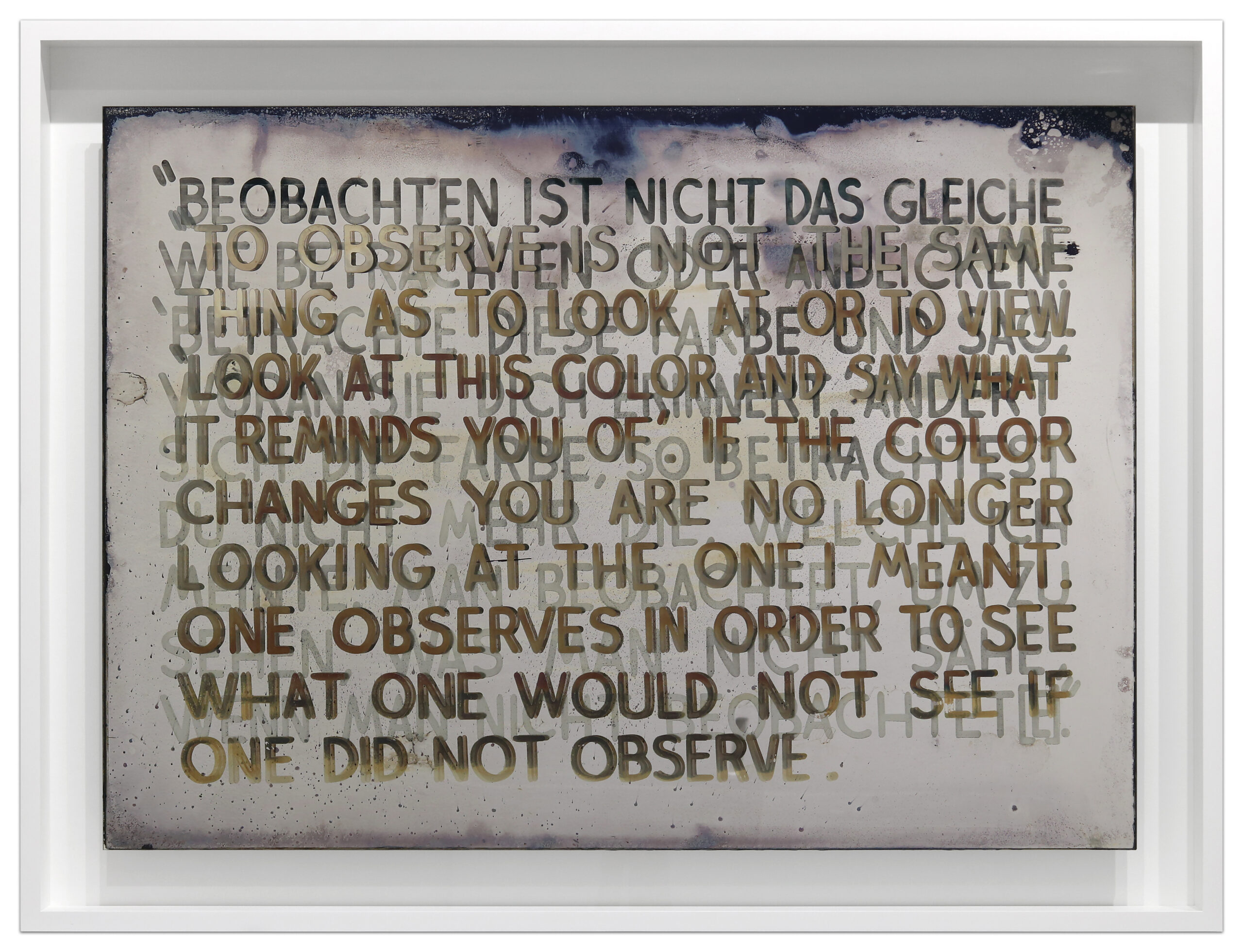 If The Color Changes… by Mel Bochner