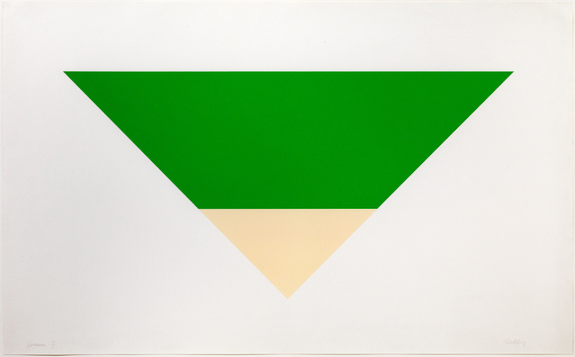 Minimal art prints Green/White by Ellsworth Kelly