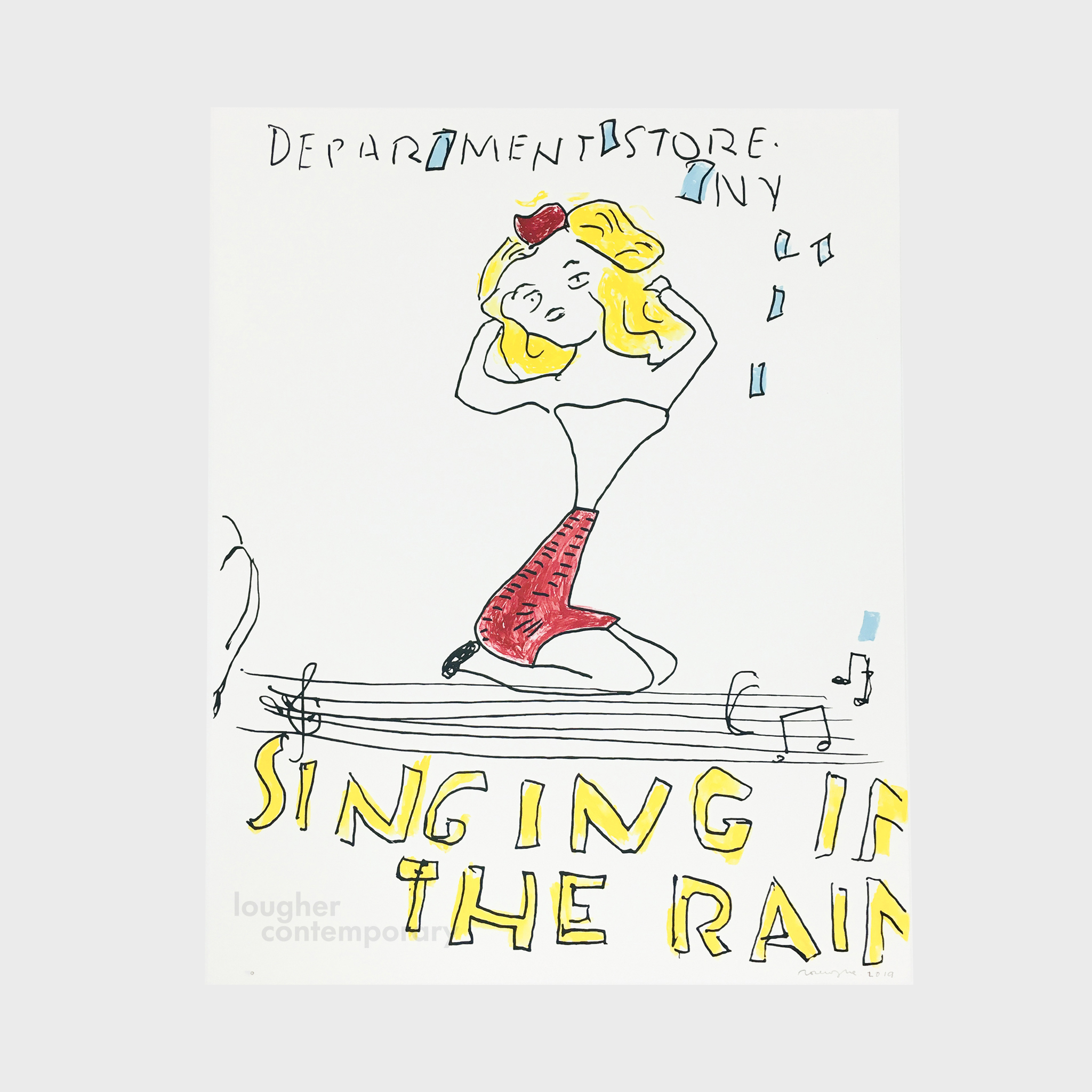 Singing in the Rain by Rose Wylie