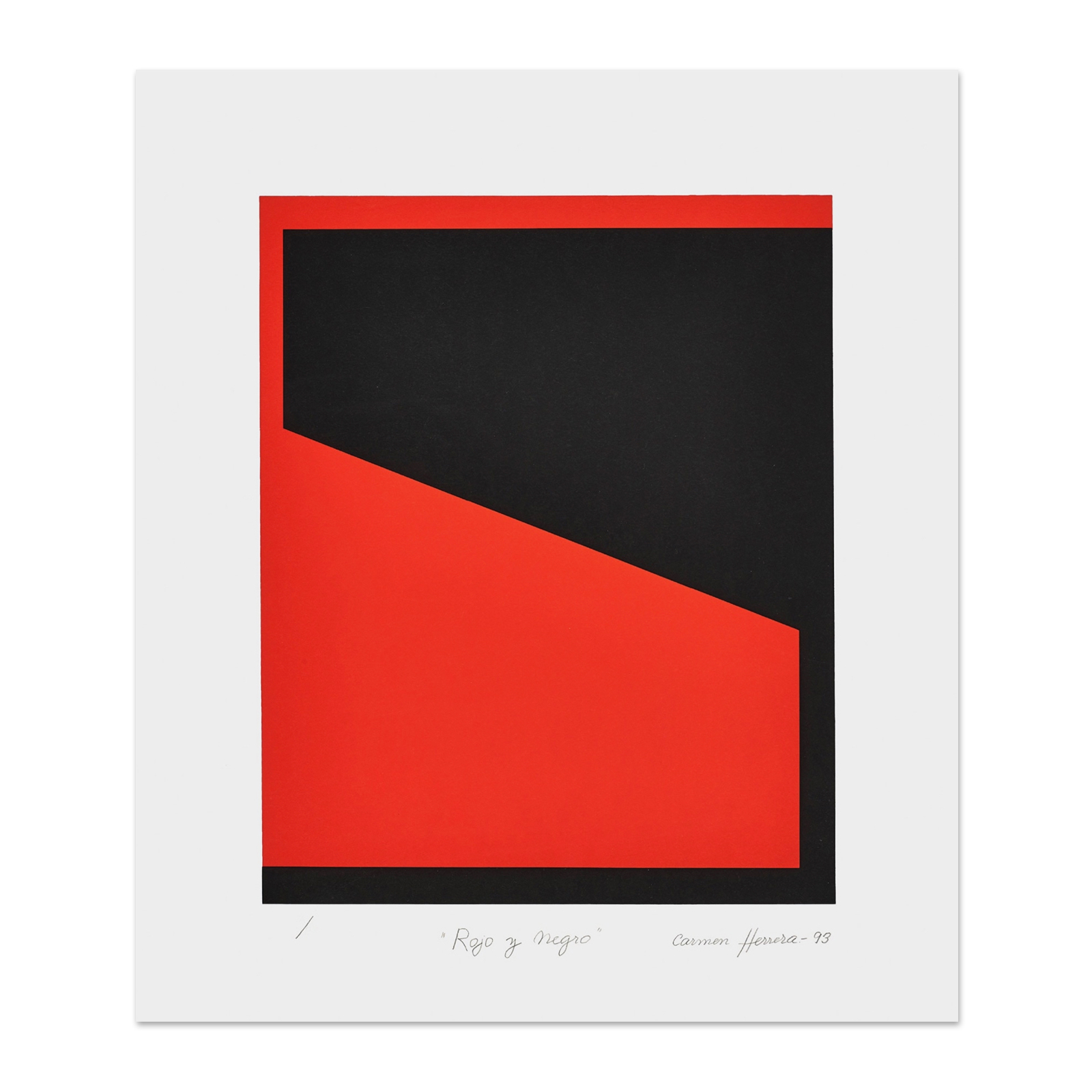 Rojo y Negro by Carmen Herrera