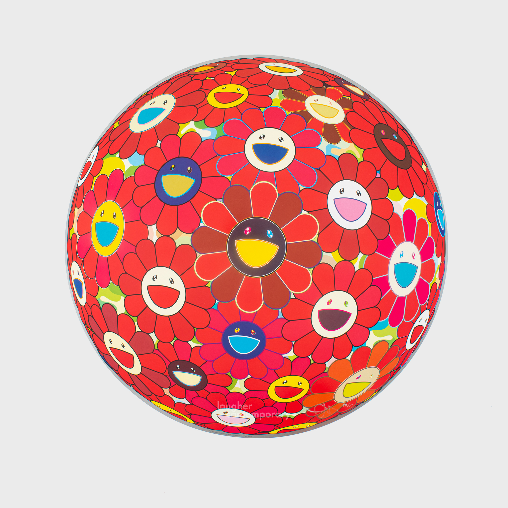 Red Flower Ball by Takashi Murakami