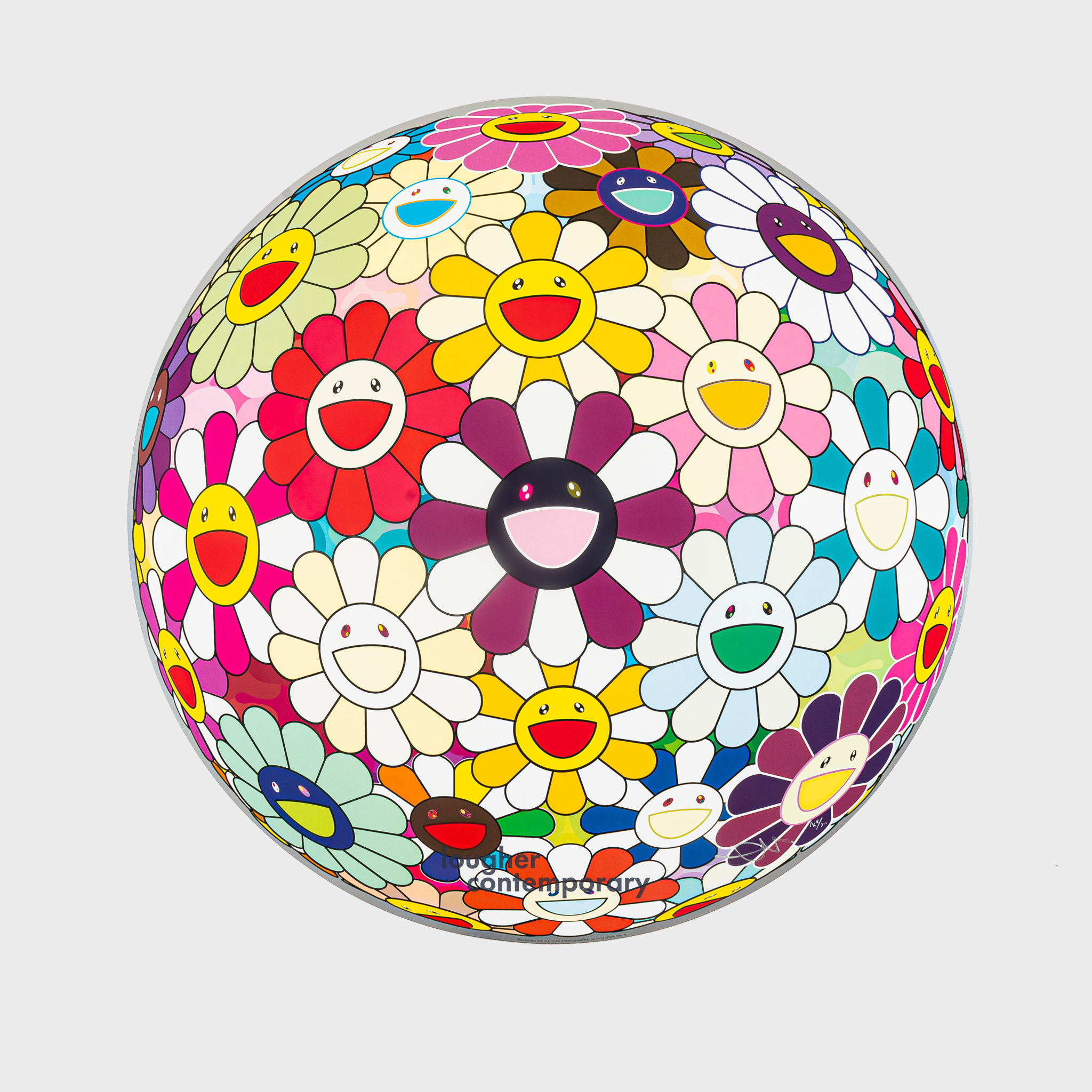 Flower Ball Sexual Violet No.1 (3D) by Takashi Murakami