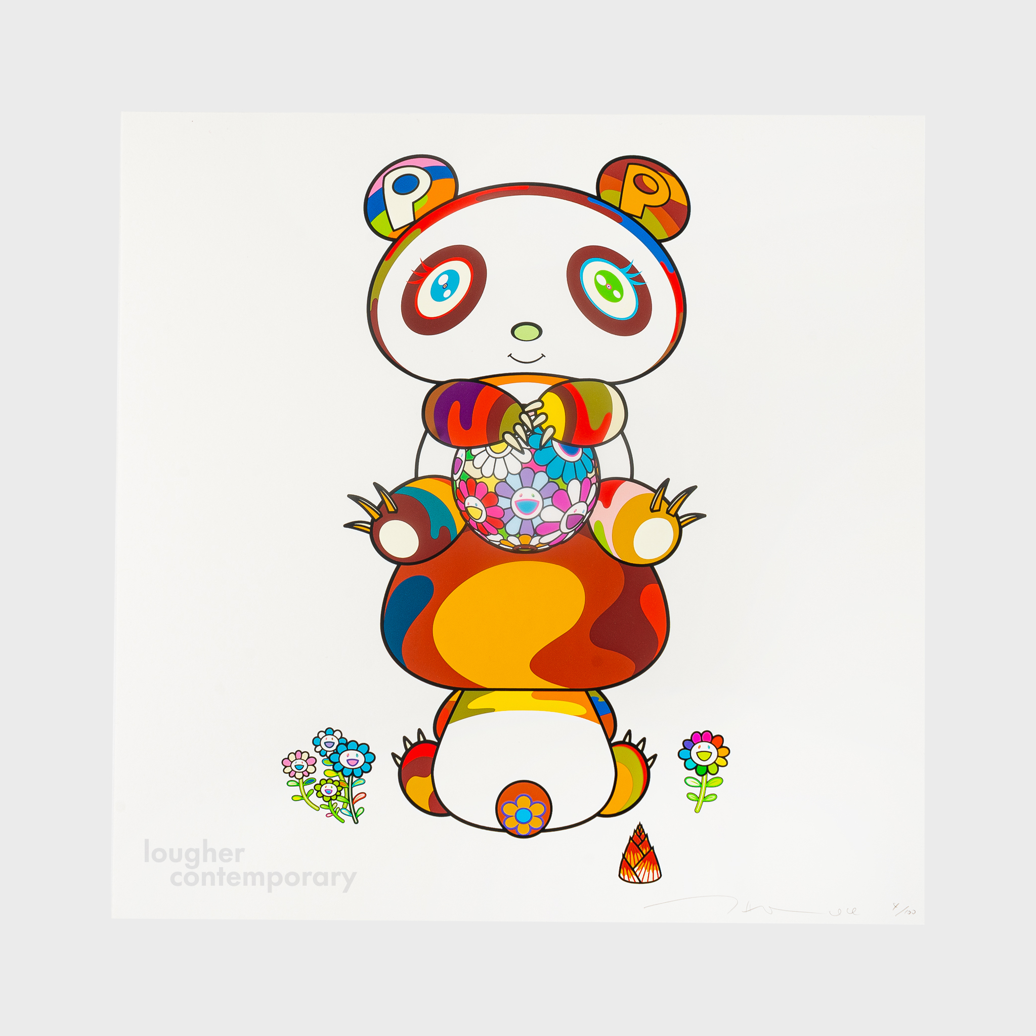 Panda Cubs Seated, This Way and That by Takashi Murakami