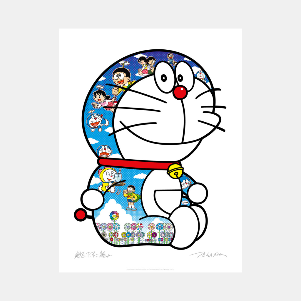 Doraemon Sitting Up: A Pleasant Day Under The Blue Sky by Takashi Murakami