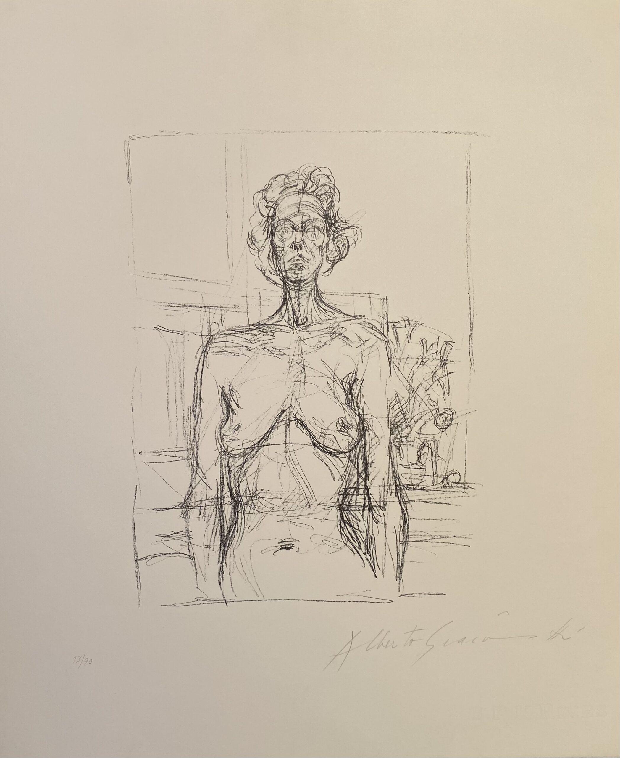 Nu Aux Fleurs by Alberto Giacometti