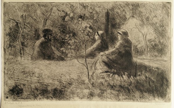 A Peaceful Sunday In The Woods by Camille Pissarro