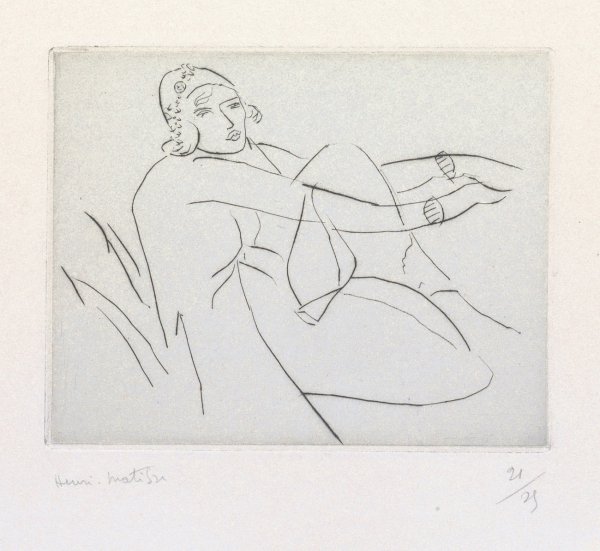 10 Famous Early Modern Artists: Le Bonnet Fleuri by Henri Matisse