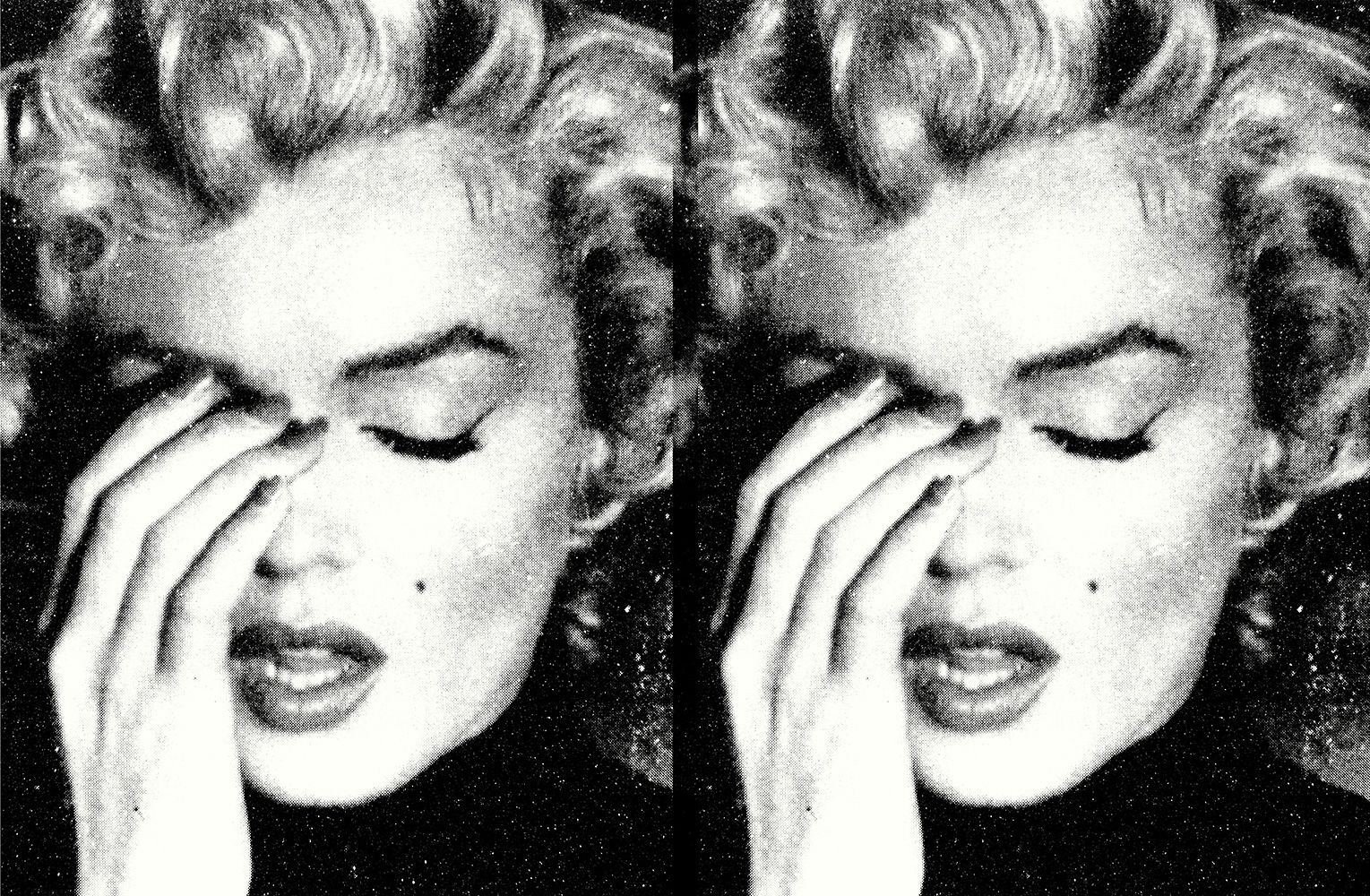 Marilyn Crying Diptych by Russell Young