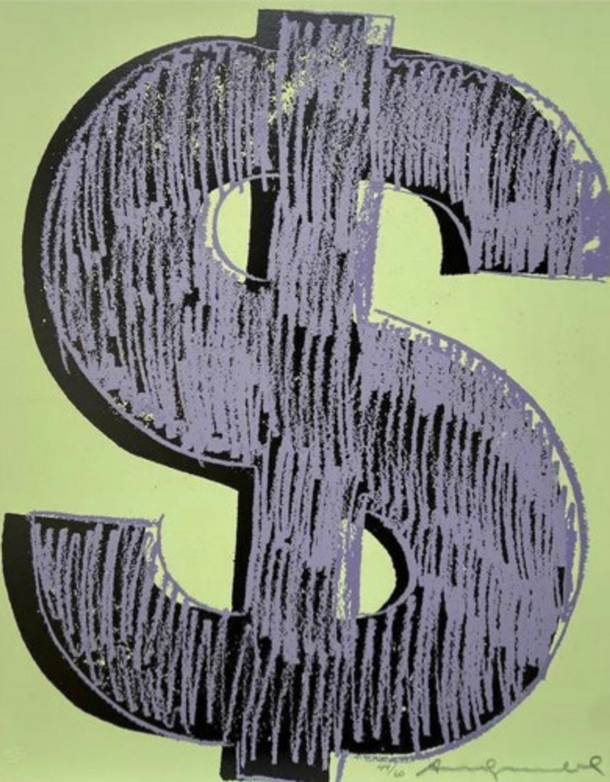 Dollar sign by Andy Warhol