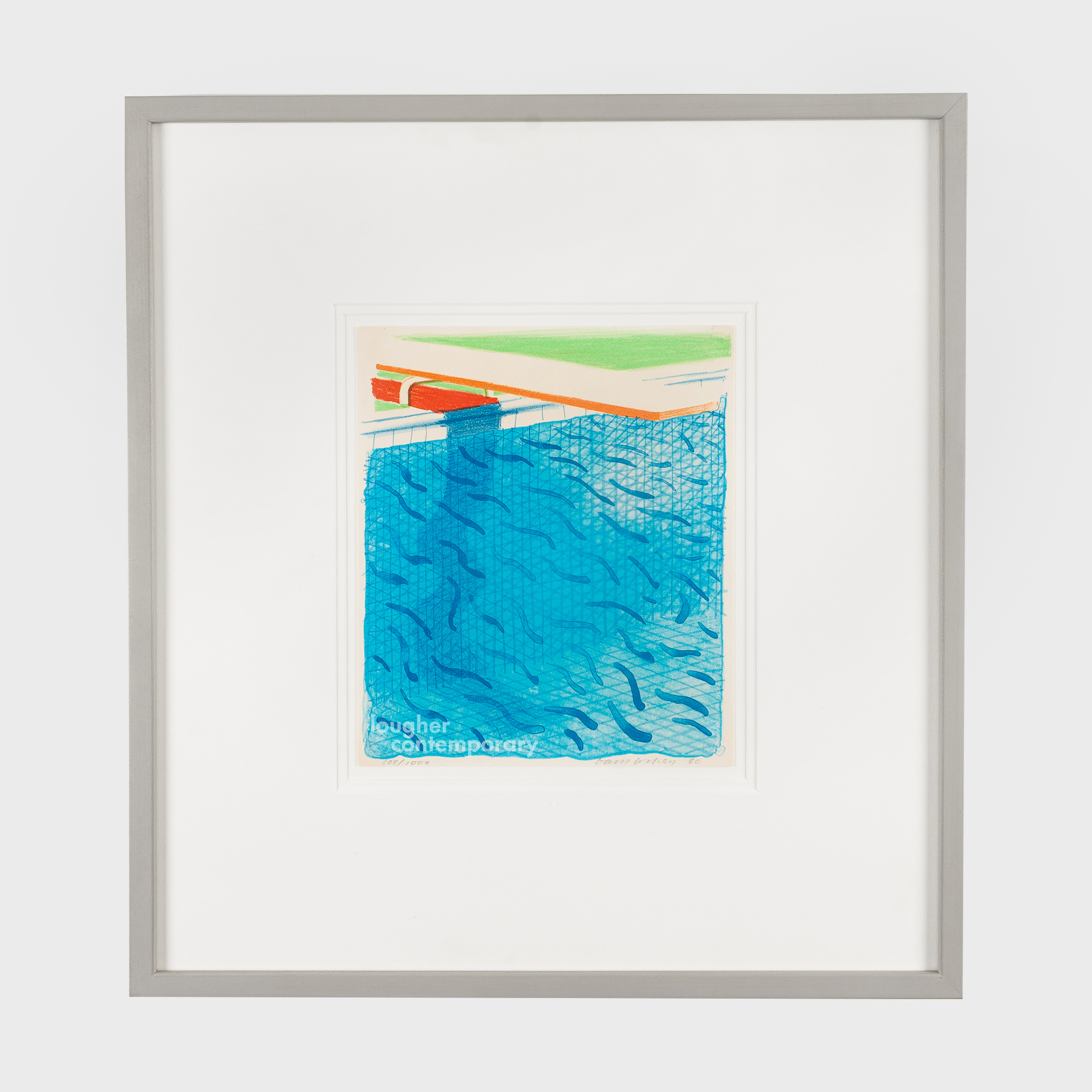 Pool Made with Paper and Blue Ink for Book (MCA Tokyo 234) by David Hockney