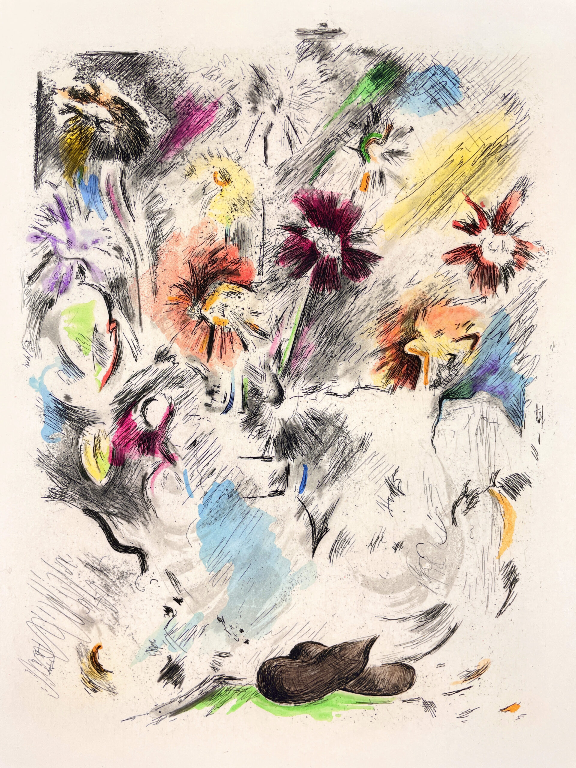 Multicolored flower-piece by Richard Hamilton