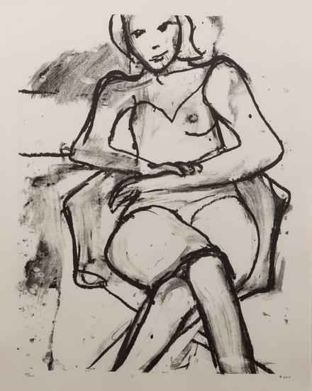 Seated Woman With Hands Crossed by Richard Diebenkorn